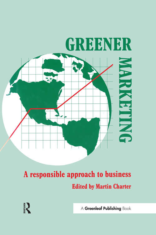 Book cover of Greener Marketing: A Responsible Approach to Business