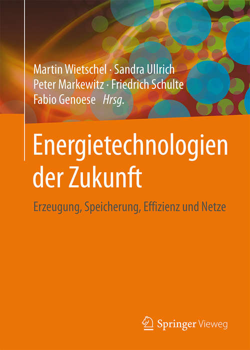 Book cover of Energietechnologien der Zukunft