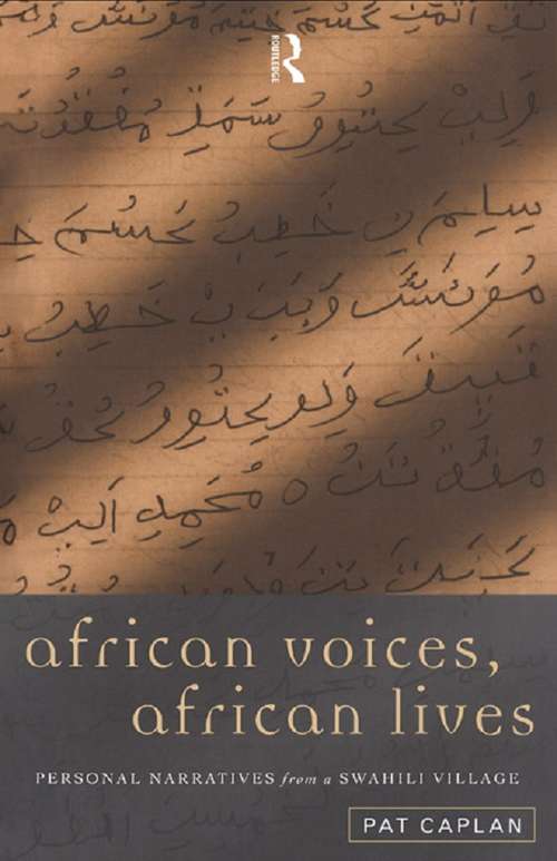 Book cover of African Voices, African Lives: Personal Narratives from a Swahili Village