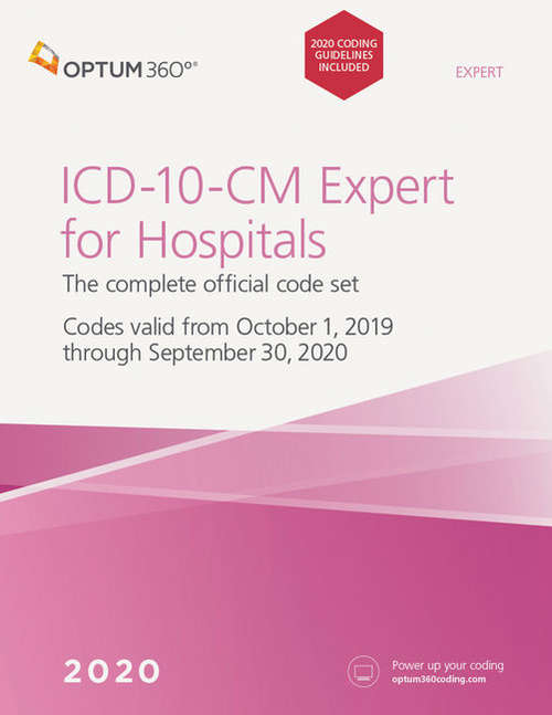 Book cover of ICD-10-CM Expert for Hospitals: The Complete Official Code Set (2020 Edition)