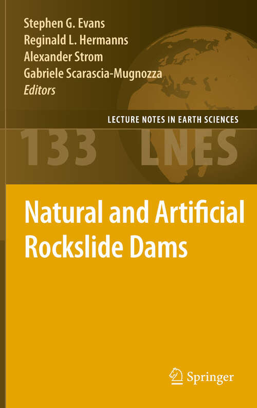 Book cover of Natural and Artificial Rockslide Dams