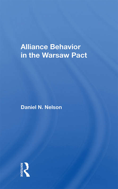 Book cover of Alliance Behavior In The Warsaw Pact