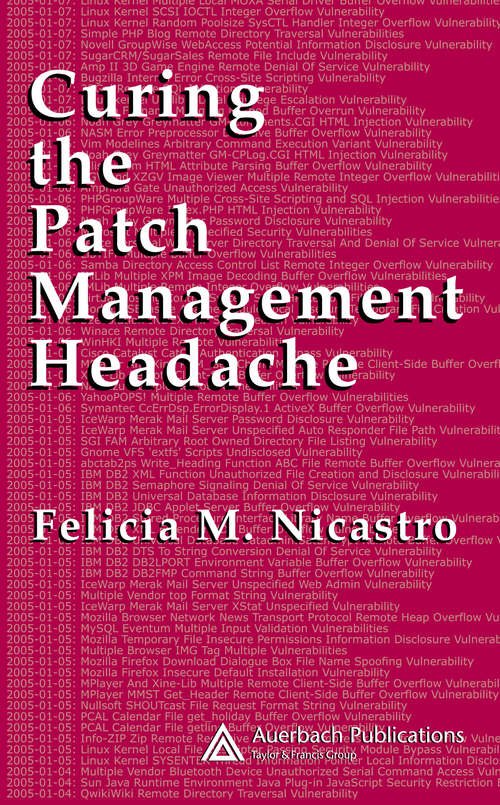 Book cover of Curing the Patch Management Headache