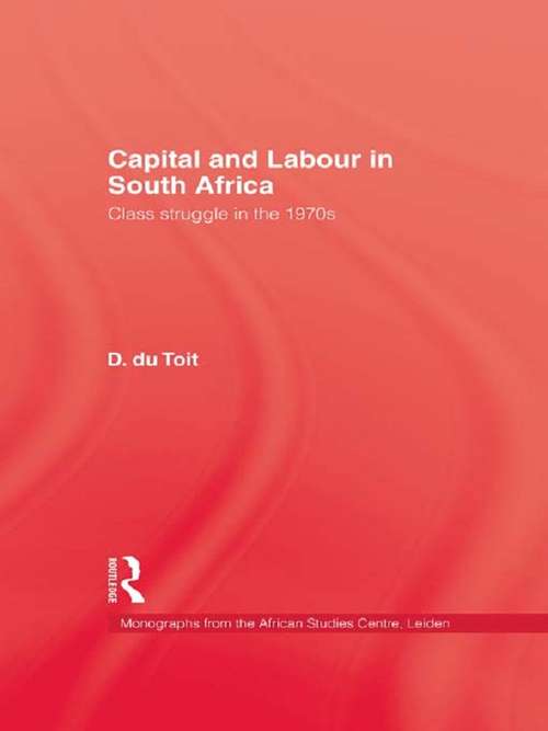 Book cover of Capital & Labour In South Africa