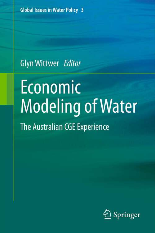 Book cover of Economic Modeling of Water: The Australian CGE Experience