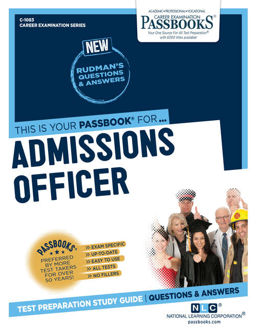 Book cover of Admissions Officer: Passbooks Study Guide (Career Examination Series: C-1083)