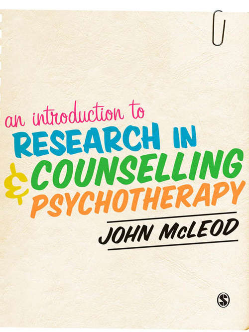 Book cover of An Introduction to Research in Counselling and Psychotherapy