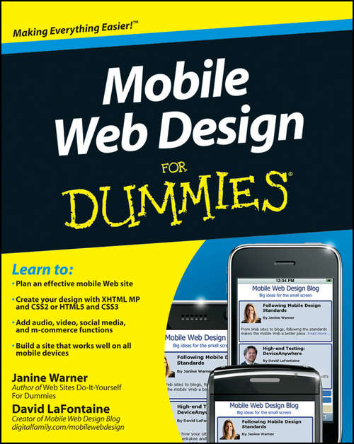 Book cover of Mobile Web Design For Dummies
