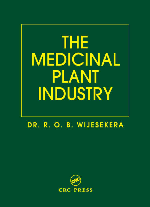 Book cover of The Medicinal Plant Industry (1)