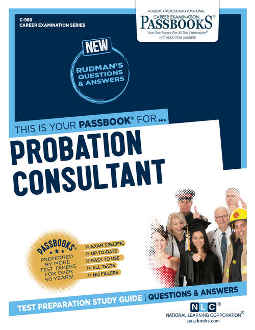 Book cover of Probation Consultant: Passbooks Study Guide (Career Examination Series)