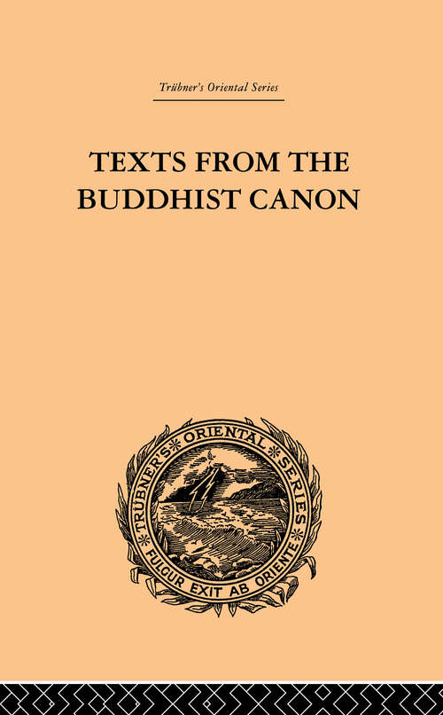 Book cover of Texts from the Buddhist Canon: Commonly Known as Dhammapada