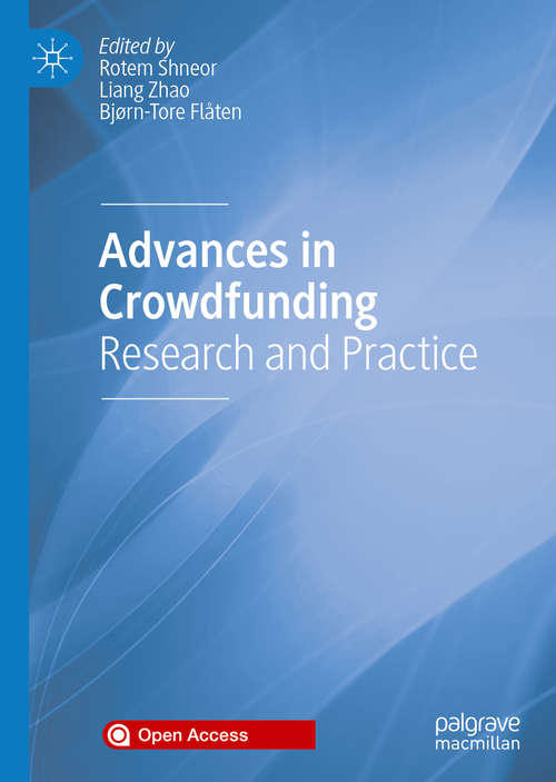 Book cover of Advances in Crowdfunding: Research and Practice (1st ed. 2020)