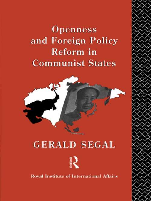 Book cover of Openness and Foreign Policy Reform in Communist States