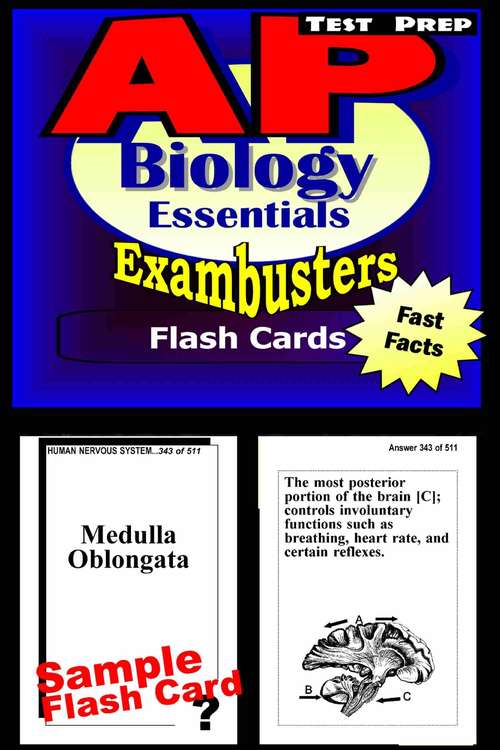 Book cover of AP Test Prep Flash Cards: Biology Essentials (Exambusters AP Prep Workbook #1)