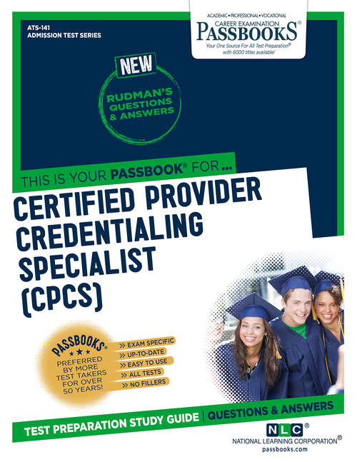 Book cover of Certified Provider Credentialing Specialist: Passbooks Study Guide (Admission Test Series)