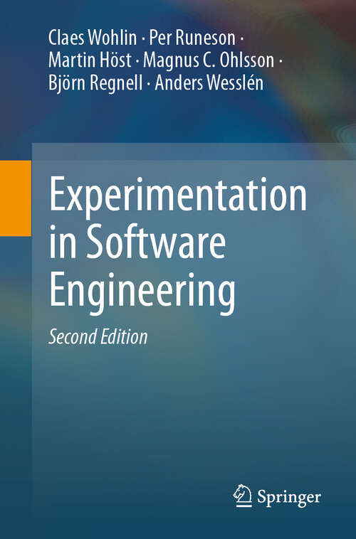 Book cover of Experimentation in Software Engineering (Second Edition 2024)