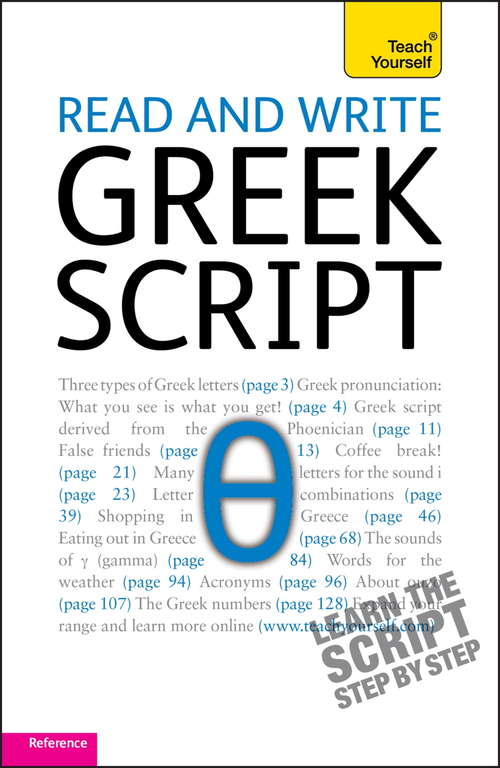 Book cover of Read and write Greek script: Teach Yourself