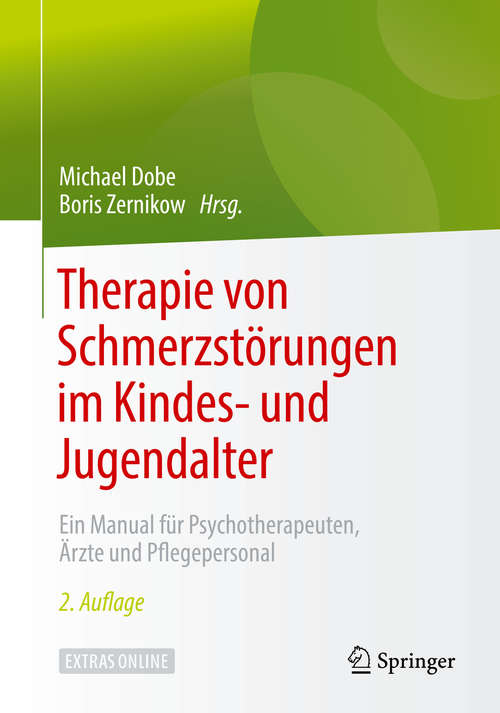 Book cover of Therapie von Schmerzstörungen im Kindes- und Jugendalter