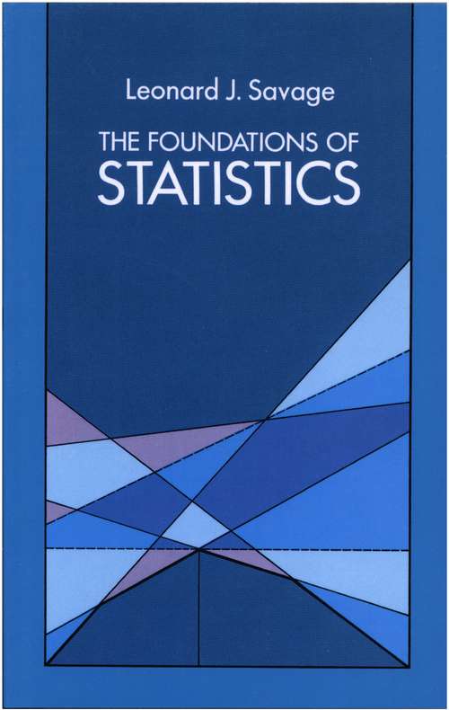 Book cover of The Foundations of Statistics (Dover Books on Mathematics)