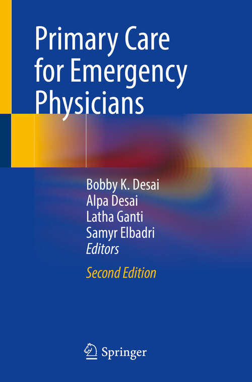 Book cover of Primary Care for Emergency Physicians (Second Edition 2024)