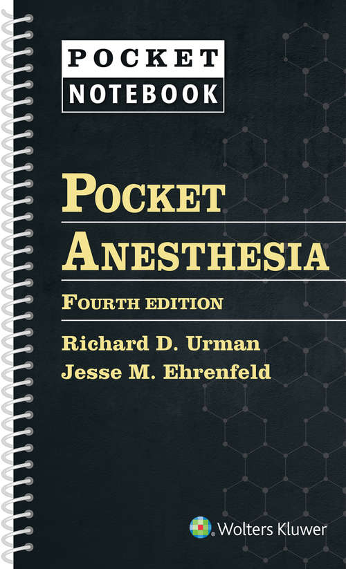 Book cover of Pocket Anesthesia (3) (Pocket Notebook Ser.)