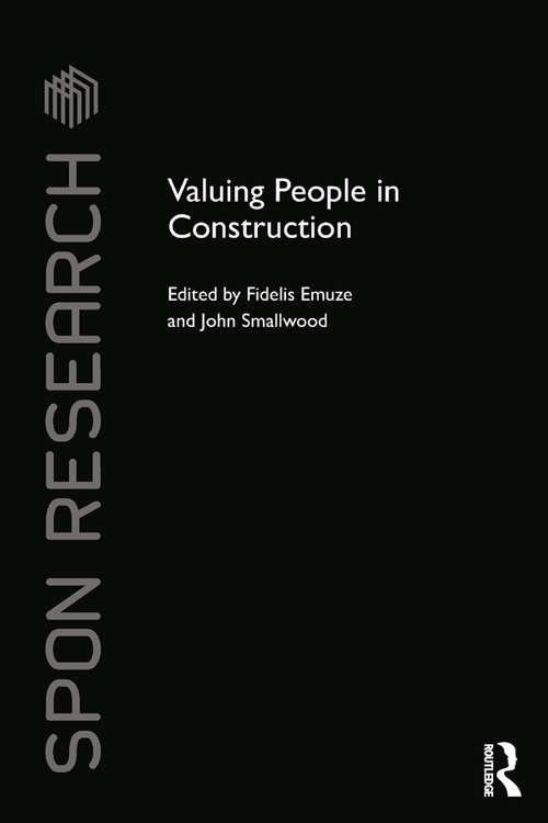 Book cover of Valuing People in Construction (Spon Research)