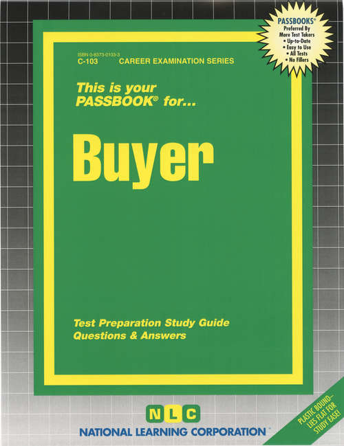 Book cover of Buyer: Passbooks Study Guide (Career Examination Series)