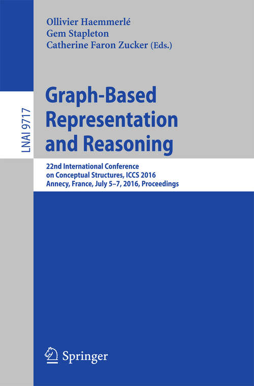 Book cover of Graph-Based Representation and Reasoning