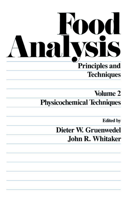 Book cover of Food Analysis: Principles and Techniques (In 4 Volumes)