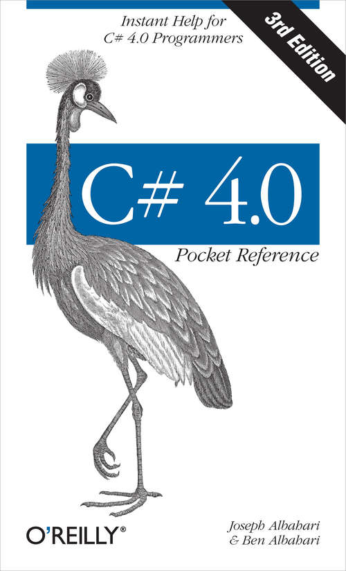 Book cover of C# 4.0 Pocket Reference (Pocket References Ser.)