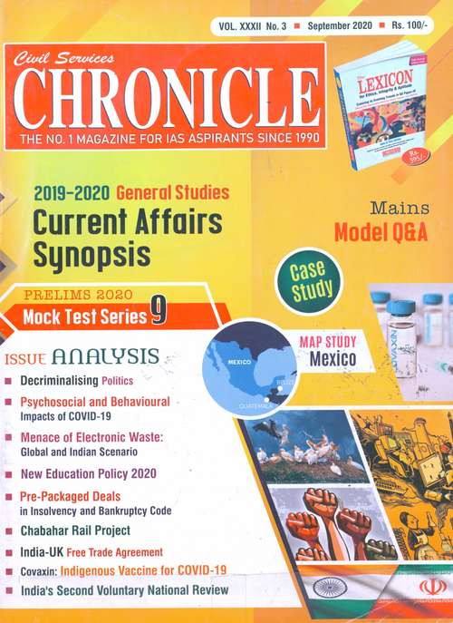 Book cover of Civil Services Chronicle September 2020- Competitive Exam