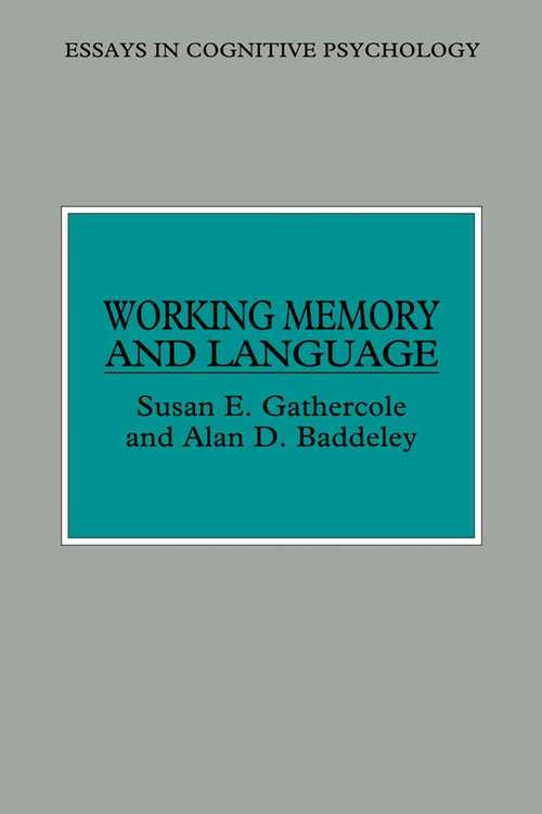 Book cover of Working Memory and Language (Essays in Cognitive Psychology)