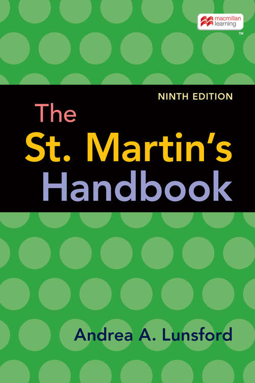 Book cover of The St. Martin's Handbook: (custom Edition Central Texas College) (Ninth Edition)