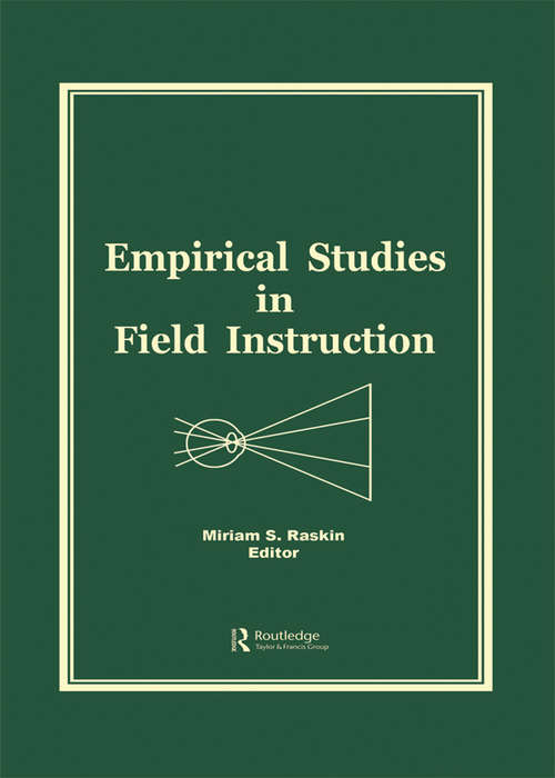 Book cover of Empirical Studies in Field Instruction