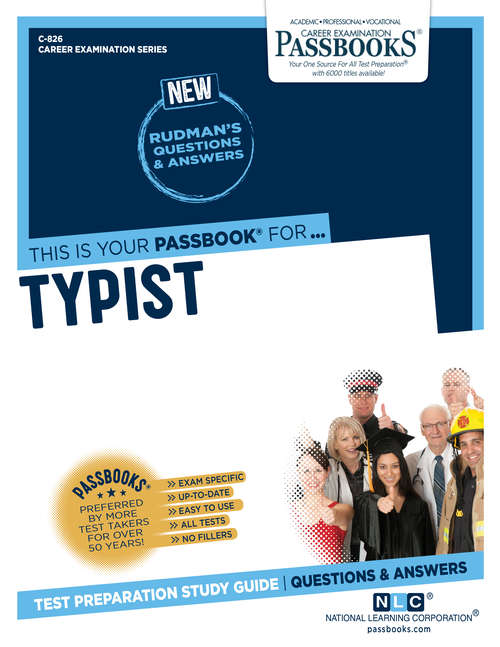 Book cover of Typist: Passbooks Study Guide (Career Examination Series: C-3373)