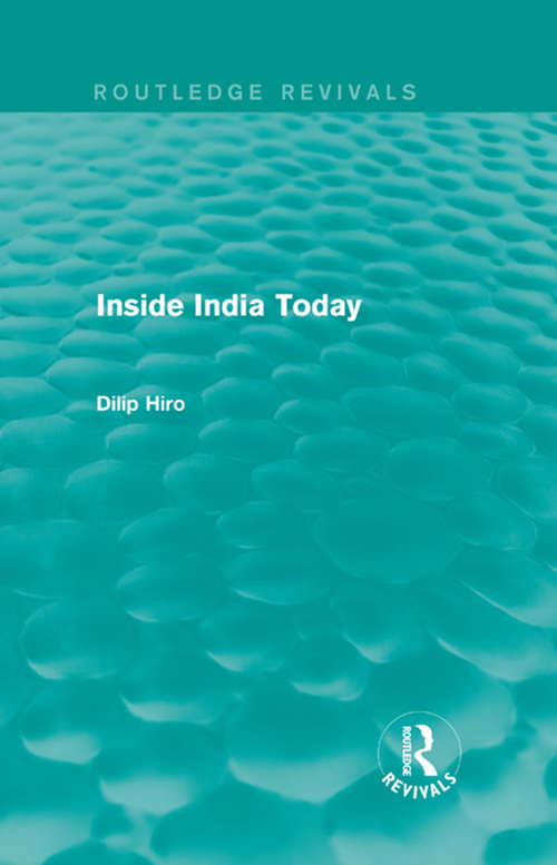 Book cover of Inside India Today (Routledge Revivals)