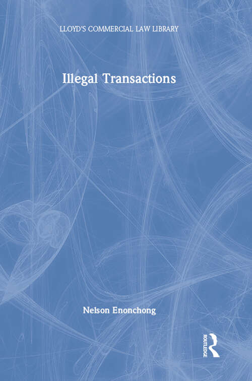 Book cover of Illegal Transactions (Lloyd's Commercial Law Library)