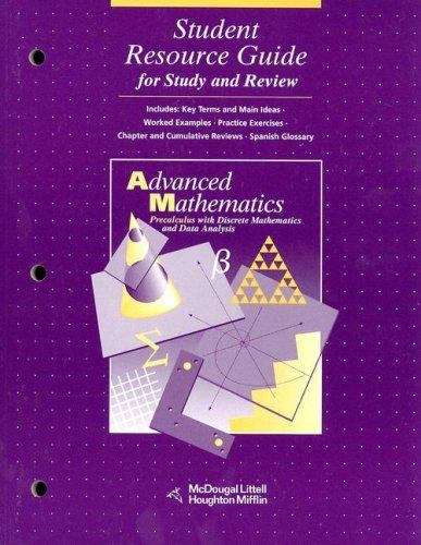 Book cover of Advanced Mathematics Precalculus With Discrete Mathematics And Data Analysis