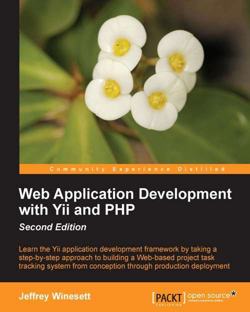 Book cover of Web Application Development with Yii and PHP