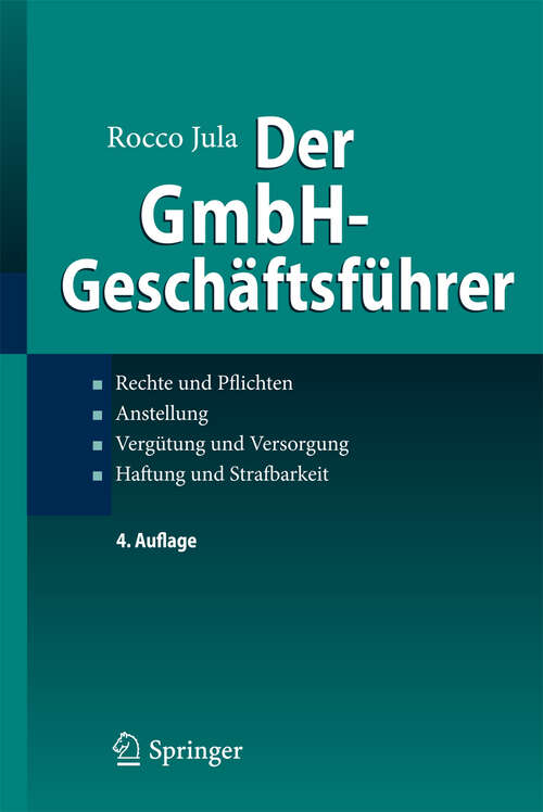 Book cover of Der GmbH-Geschäftsführer