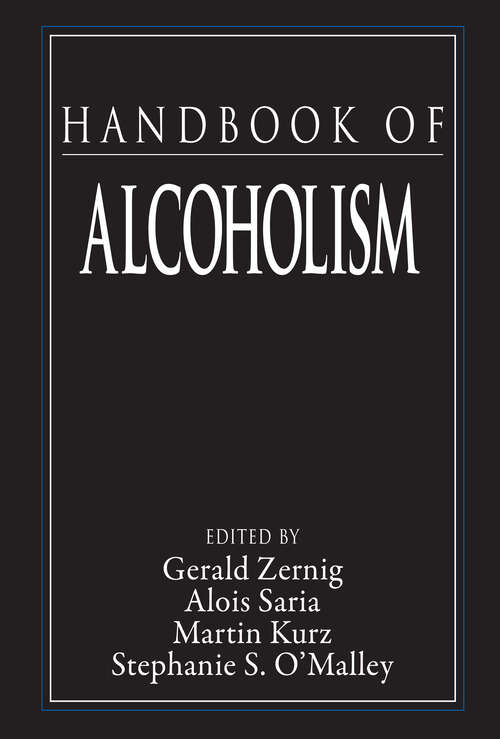 Book cover of Handbook of Alcoholism (Handbooks in Pharmacology and Toxicology)