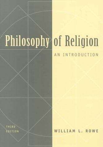 Book cover of Philosophy of Religion: An Introduction