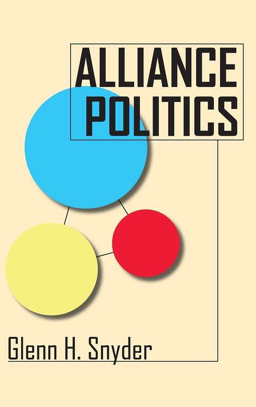 Book cover of Alliance Politics