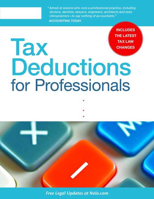 Book cover of Tax Deductions for Professionals (4th edition)