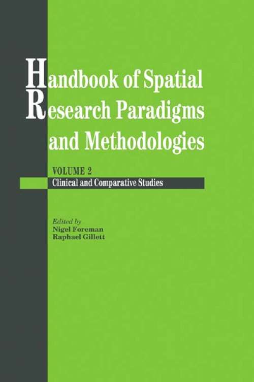 Book cover of Handbook Of Spatial Research Paradigms And Methodologies