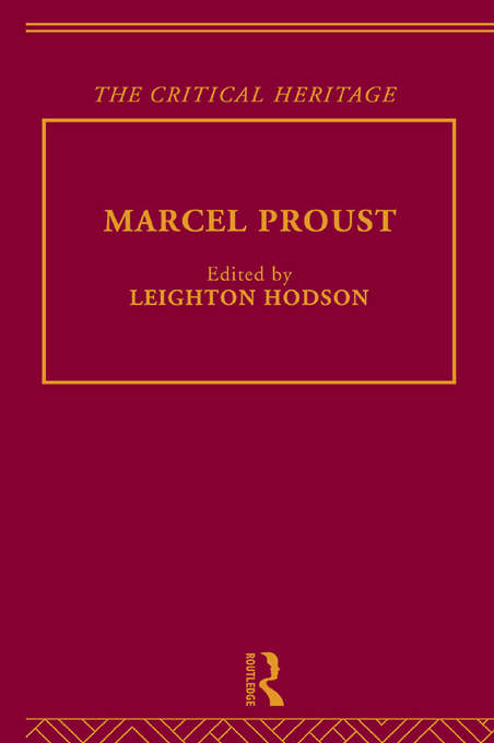 Book cover of Marcel Proust