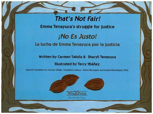 Book cover of That's Not Fair! ¡No Es Justo! Emma Tenayuca's Struggle for JusticeLa lucha de Emma Tenayuca por