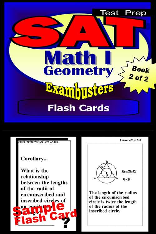 Book cover of SAT Math Level I Test Prep Review--Exambusters Geometry Flash Cards--Workbook 2 of 2: Math Level I - Geometry (Exambusters SAT II Workbook: 2 of 2)