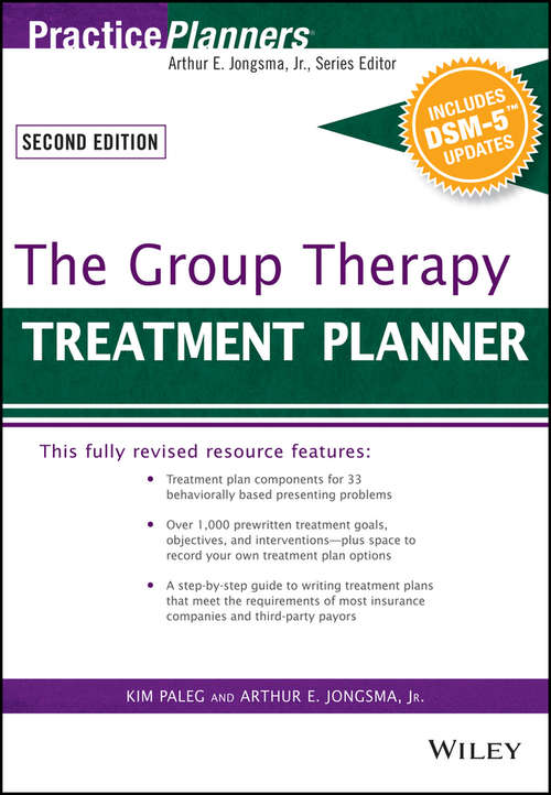 Book cover of The Group Therapy Treatment Planner, with DSM-5 Updates (3) (PracticePlanners)