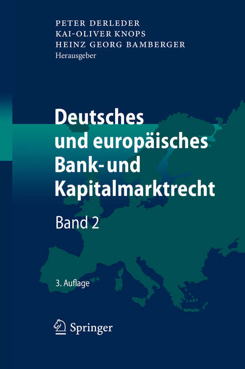 Book cover of Deutsches und europäisches Bank- und Kapitalmarktrecht